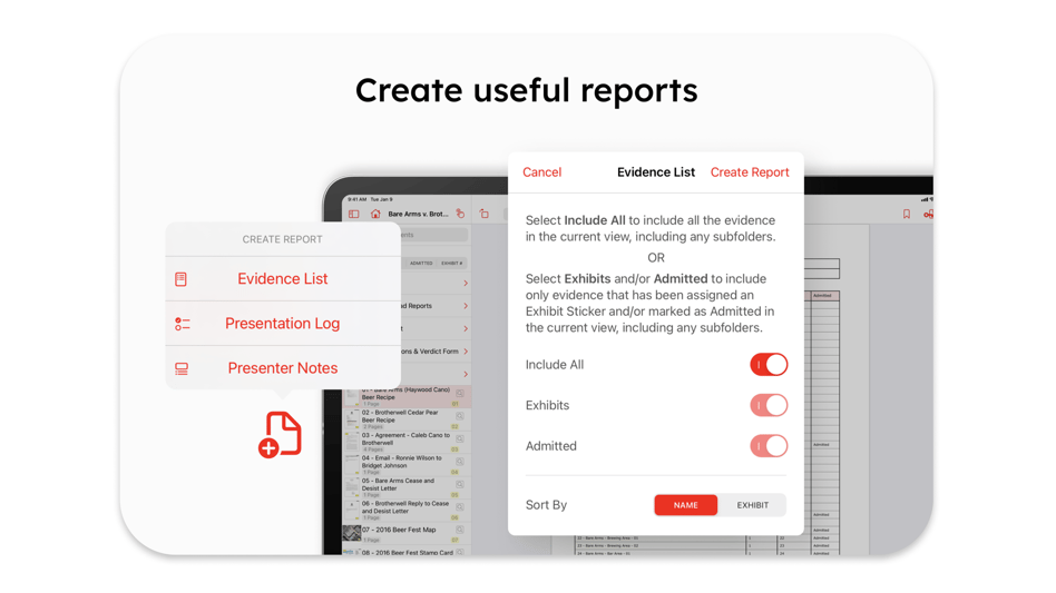Create useful reports in TrialPad